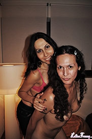 two femboys carresing each other